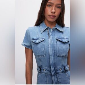 NWT Good American Denim Jumpsuit